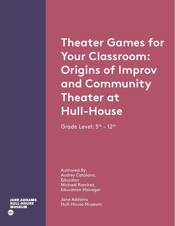 two toned poster for theater games activity guide